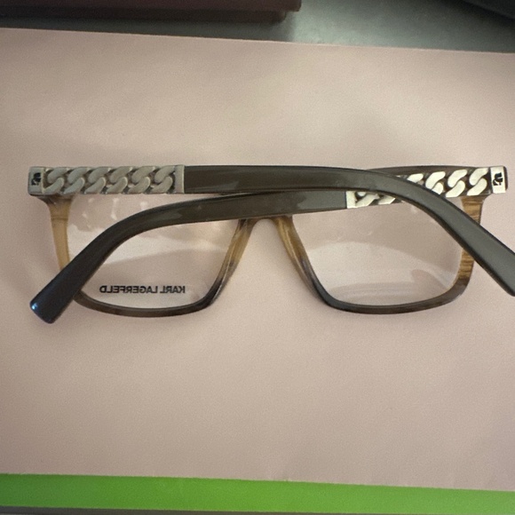 Authentic New Karl Lagerfeld Chain Eyeglass Frames - Picture 2 of 3